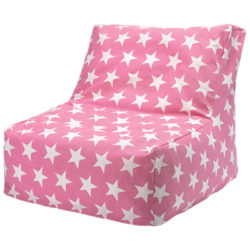 Great Little Trading Co Washable Bean Bag Chair Pink Star
